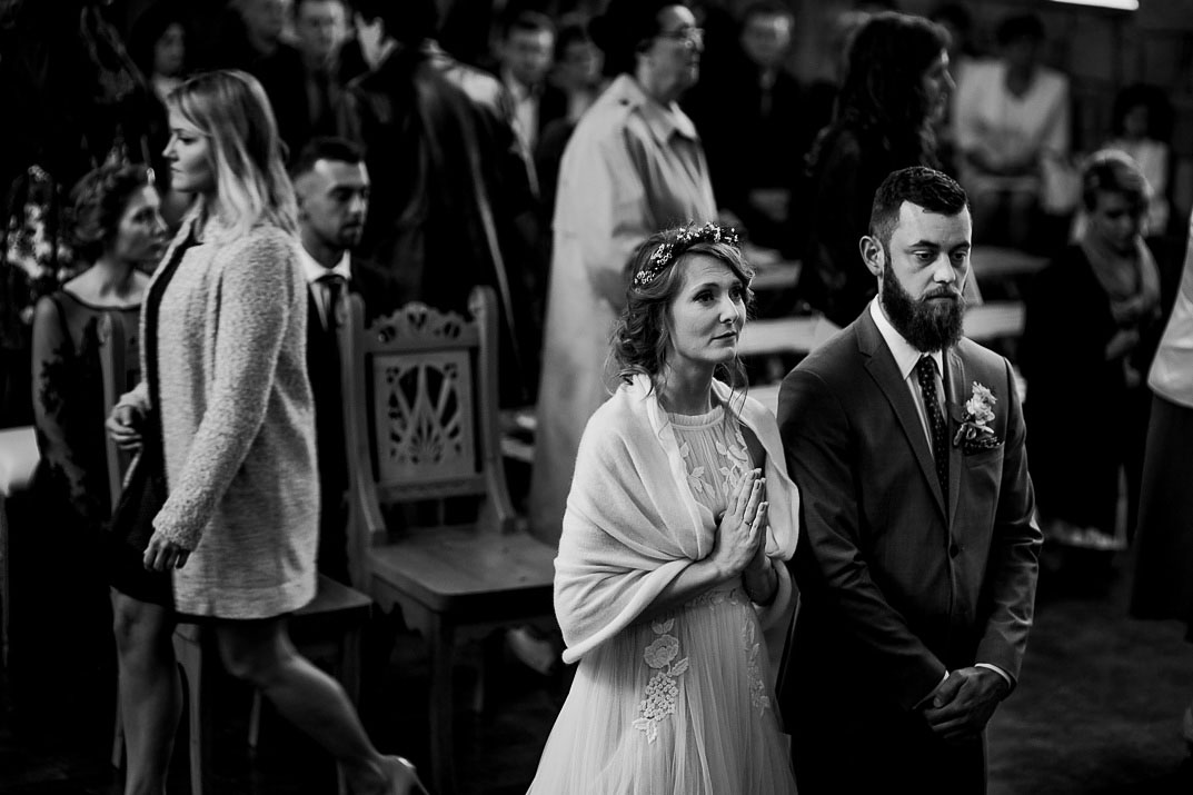 Ślub w kościele na Jamnej